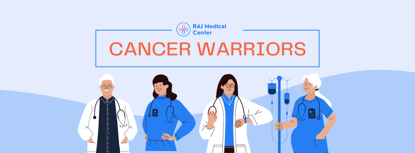 Light Blue and Orange Illustration Medical Facebook Cover